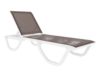 Chaise longue en plastique moderne de haute qualité pour une utilisation en extérieur dans les centres de villégiature, les hôtels, les spas et les clubs de plage, fabriquée en Turquie