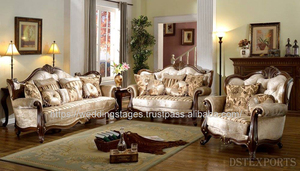 ซื้อชุดโซฟา 5 ที่นั่ง สไตล์มหาราชา คุณภาพระดับมืออาชีพ ทนทาน แกะสลักอย่างหรูหรา สไตล์ราชวงศ์ ทำจากไม้สักแท้ สำหรับห้องนั่งเล่นแบบดั้งเดิม - Product Image 6