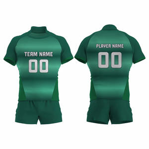 Uniforme de rugby de sport de poire rouge 100% polyester impression par sublimation uniforme de rugby vêtements de jeunesse uniforme de football de rugby collégial - Product Image 3