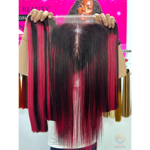 Bundles de Cheveux Humains Remy Vietnamien Double Dessiné Couleur Rouge de Piano Super Chaud Cheveux Raides Os Court 14 Pouces - Product Image 4