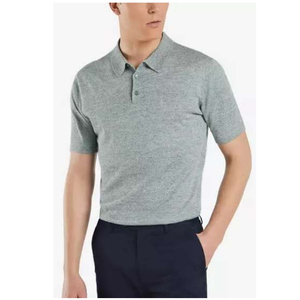 T-shirts polo de golf personnalisés de haute qualité pour hommes Fermeture à glissière en coton épais Épaule tombante Casual Imprimé Bloc de couleur Meilleur de la fabrication - Product Image 2
