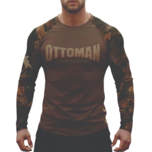 ออกแบบโลโก้ของคุณเองได้ตามต้องการ  ชุดรัดรูปแขนยาวพิมพ์ลายด้วยความร้อน ผ้าสแปนเด็กซ์/ไนลอน แห้งเร็ว  รุ่นใหม่ล่าสุดสำหรับ MMA สำหรับผู้ใหญ่ - Product Image 1