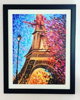 Peinture sur toile suspendue enduite UV Art mural de paysage moderne avec réflexion unique, parfaite pour la décoration de salon, de bureau à domicile