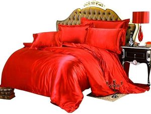 Cómodo juego de edredón de satén de lujo de 7 piezas Ultra suave 500 GSM ropa de cama con fundas de almohada y sábanas para la máxima relajación - Product Image 2