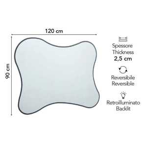 120X90 Shaped LED Backlit Frame <b>Mirror</b> Premium Product Category - Product Image 2