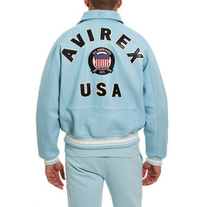 Chaquetas Avirex de hombre de cuero PU de alta calidad con logotipo personalizado/chaquetas Avirex de hombre de tela de cuero pesado de gran oferta - Product Image 4