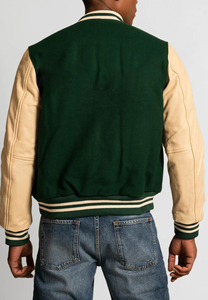 แจ็คเก็ตวาร์ซิตี้ผู้ชายคุณภาพสูงแบบ OEM สั่งทำพิเศษ ไซส์ใหญ่ สไตล์เบสบอลสำหรับวิทยาลัย ผ้าพรีเมียม แฟชั่นสไตล์ Letterman - Product Image 2