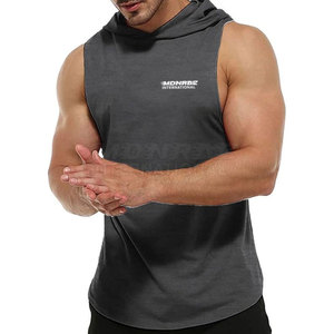 Hombres sin mangas Sudadera con capucha Fitness 100% Algodón Actividades al aire libre Ropa informal Sin mangas Sudaderas con capucha - Product Image 1