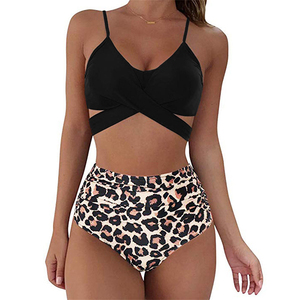 Cut Out Women Swim Beach Wear Suit Wrap <b>Bikini</b> <b>Set</b> <b>Push</b> <b>up</b> High Waisted Swimwear 2 Piece Swimsuits - Product Image 1