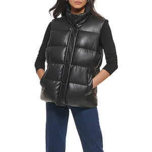 Tallas personalizadas para mujer al por mayor, chaleco acolchado liso a la moda, chaleco acolchado con logotipo personalizado impreso para mujer - Product Image 1