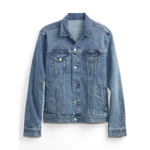 Prix bas 100% Denim vestes hommes décontracté couleur unie poche veste pour hommes Style haute qualité hommes vêtements jean veste oem - Product Image 2