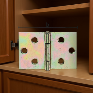 Bisagra de Acero Crudo GAH Versión Ancha 100x150mm Galvanizada Amarilla para Organizadores de Gabinetes - Product Image 3