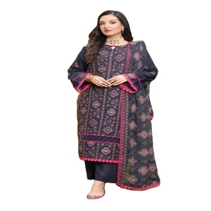 Colección Karandi, vestido de fiesta largo paquistaní Salwar de 3 piezas para mujer para festivales, bodas con ZEENAT Sari Dr Haris Vol - Product Image 1