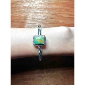 Wydell Billie Kingman Turquoise & Sterling <b>Silver</b> Fashion <b>Cuff</b> <b>Bracelet</b> - Product Image 5