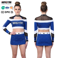 Uniformes de Porristas Personalizados para Equipos de Secundaria, Uniformes de Porristas por Sublimación, Fábrica OEM, MOQ Bajo, Diseño Gratuito, Entrega en 7 Días