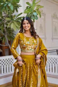 Nouvelle collection de Lehenga Choli pour femmes, broderie Pure Vichitra, en stock - Product Image 2
