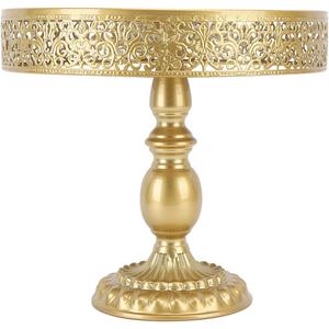 Support à gâteau en métal plaqué or et marbre à 2 niveaux, parfait pour les mariages, les fêtes et les desserts Design durable et élégant - Product Image 2