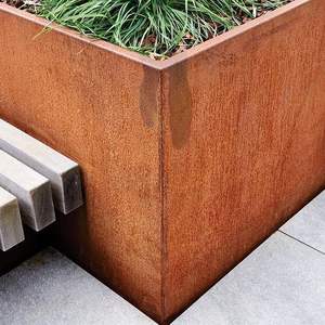 Pots de plantes en acier corten de grande taille et peu coûteux pour le jardin en extérieur - Product Image 3