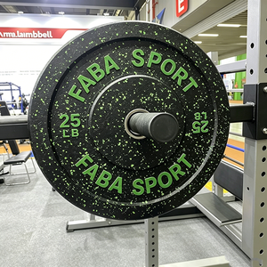 Discos de Goma <span class=keywords><strong>con</strong></span> Marcas de Peso Personalizadas FABA SPORT, Coloridos y Resistentes, para <span class=keywords><strong>Ejercicios</strong></span> de Fuerza y Culturismo - Product Image 1