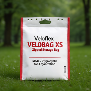 Veloflex VELOBAG XS Red Zippered Storage Bag with Euro Slot Made of Polypropylene for Organization - Product Image 3