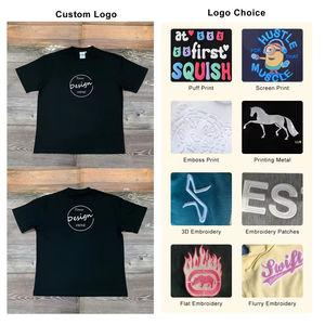 Camiseta negra de alta calidad para Hombre | Camiseta de calle personalizada de algodón pesado | Top de moda informal Boxy Fit de fabricantes de confianza - Product Image 2