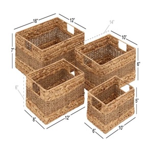 Handcrafted four-piece nesting <b>basket</b> set of 4 Handmade Storage <b>Basket</b> Wholesale eco-friendly Made in Vietnam - Product Image 3