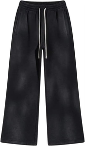 Survêtements d'hiver personnalisés avec logo, survêtement en molleton français unisexe, respirant, poids lourd, en coton, survêtements surdimensionnés pour hommes - Product Image 3