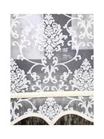 Rideau occultant en tulle à motif floral damassé au design moderne, ignifuge, toutes saisons, pour fenêtre française, filtrant la lumière