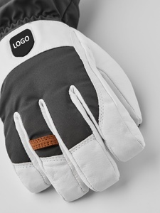 Gants de ski d'hiver chauffants imperméables à doigts entiers Fermeture à boucle et crochet Unisexe Gants de ski en cuir coupe-vent de haute qualité Logo personnalisé - Product Image 2