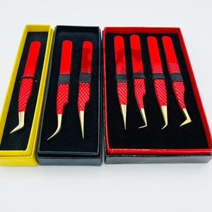 Nuevas pinzas con logotipo gratis, pinzas para extensión de pestañas, pinzas para pestañas de acero inoxidable, embalaje gratis, embalaje sostenible de visón, 1 pieza - Product Image 6