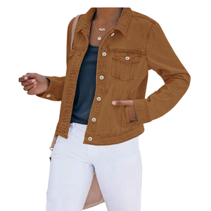 Chaqueta Vaquera de Mezclilla para Mujer, Nueva Moda, 100% Algodón, Transpirable, en Oferta, al Mejor Precio, Chaqueta Vaquera Personalizada para Mujer - Product Image 4