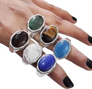 Bague pour homme en gros, pierre de lune naturelle, labradorite, turquoise, tourmaline, pierre précieuse, bague turque, bijoux, bague en argent sterling 925 - Product Image 1