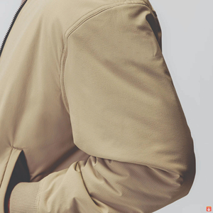 Veste en toile légère pour hommes coupe-vent imperméable de grande taille avec col montant blouson aviateur de golf vente en gros - Product Image 4