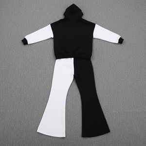 Survêtement de qualité supérieure avec logo brodé personnalisé, streetwear d'hiver pour femmes, sweat-shirt ample, pantalon baggy, 100% coton, couleur unie, respirant - Product Image 6