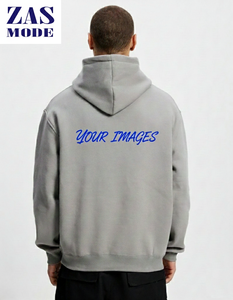 Sudadera Gruesa de 300gsm 500gsm con Logotipo Personalizado del Fabricante, Sudadera con Hombros Caídos, Estilo Francés, Holgada, Corta, de Gran Peso para Hombre - Product Image 4