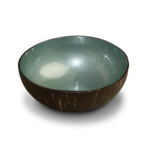 100% ธรรมชาติที่กำหนดเองโลโก้ขัดกะลามะพร้าวชามและช้อนมะพร้าวกะลาชามอุปกรณ์ครัวหรูหรา - Product Image 1