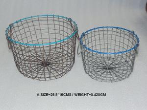 ตะกร้าเก็บลวดตาข่ายโลหะพร้อมที่จับ - Product Image 3