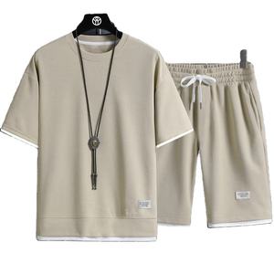 ชุดเซ็ตขาสั้นผู้ชายคุณภาพสูงสุด ออกแบบตามสั่ง สวมใส่สบาย ขนาด 100% ผ้าฝ้ายเจอร์ซีย์ 240GSM หนานุ่ม สีพื้น - Product Image 4