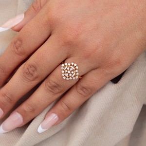 IGI Certified Natural Diamond Women's <b>Statement</b> <b>Ring</b> Elegant 18K Solid Gold Jewelry - Product Image 4