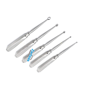 Ensemble de 5 curettes dermiques Piffard en acier inoxydable de haute qualité coupe ovale 6 Instruments Ent de 1/4 "meilleure qualité - Product Image 3