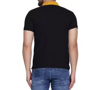 เสื้อคอตตอน100% ถักสีพื้นสำหรับผู้ชายมาใหม่ดีไซน์คลาสสิกเสื้อลำลองพิมพ์โลโก้ได้ตามต้องการแขนสั้น - Product Image 3