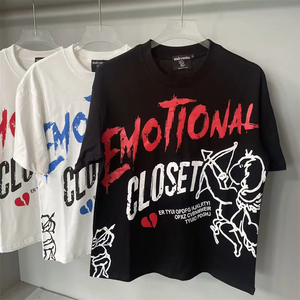 MIXED EMOTION เสื้อยืดแขนสั้นผ้าฝ้ายคอกลมพิมพ์ลาย - Product Image 1