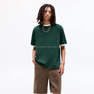 100% coton teint uni col rond hommes T-Shirts surdimensionné T-shirt Multi couleur Options Fitness entraînement Gym t-shirts - Product Image 3