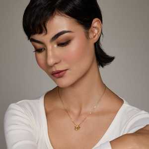 White Gold Plated Rhodium Diamond Pendant <b>Necklace</b> with Box Chain-Trendy Religious Jewelry for Wedding Occasions - Product Image 3
