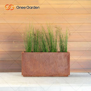 Boîte de jardinière carrée en métal d'acier Corten, jardinière de cube corten en métal rustique de taille Cube pour la conception commerciale et résidentielle. - Product Image 3