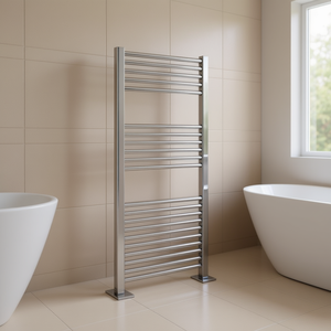 Radiatore Ercos Opera Chrome 500 X 1120 mm, Elegante Portasciugamani - Product Image 3