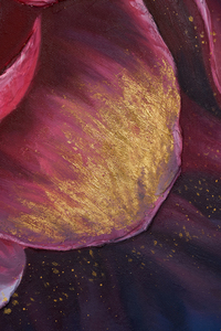 RORO 87x87x5.5CM Usine En Gros Nordique Doré Art Abstrait Fleur Mur Émail Artisanat <span class=keywords><strong>Pivoine</strong></span> Salon <span class=keywords><strong>Peinture</strong></span> Décorative - Product Image 5