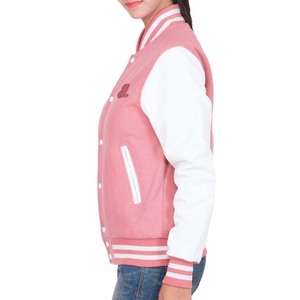 Servicio OEM ODM Chaqueta Universitaria de Manga Larga para Mujer, Uniforme de Béisbol Corto para Mujer, Chaquetas Universitarias de Alta Calidad para Invierno - Product Image 3