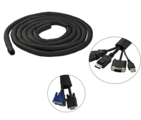 Funda trenzada expandible de PET para gestión de cables, protector de cables de 1/4" y 1/8"
