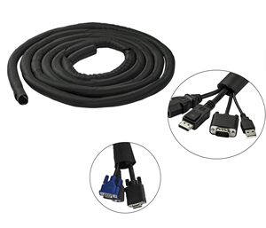 Pet mở rộng bện sleeving chia tay áo dây Loom bọc quản lý cáp bảo vệ 1/4 "1/8" - Product Image 4